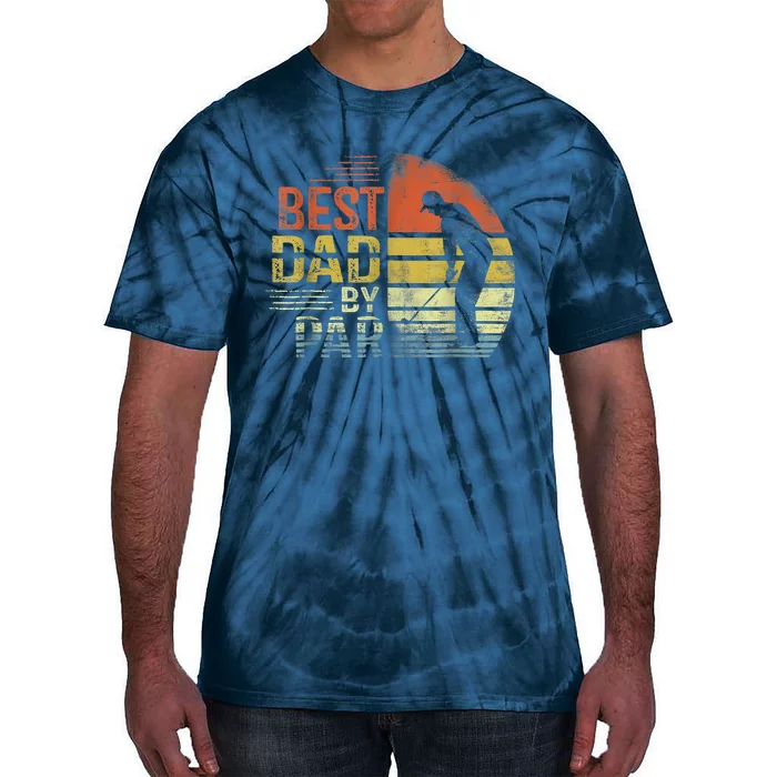 Best Dad By Par Retro Vintage Fathers Day Golf Lover Golfer Tie-Dye T-Shirt