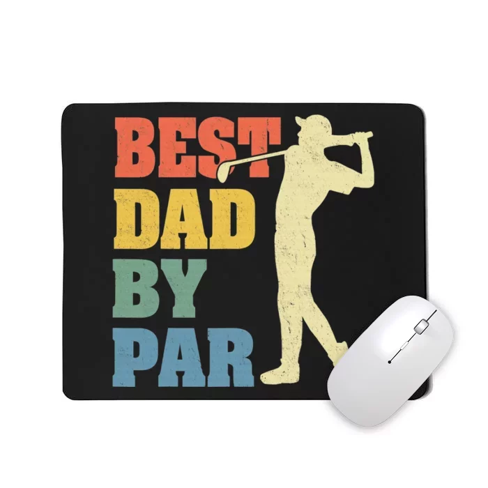 Best Dad By Par Golf American Us Flag Mousepad