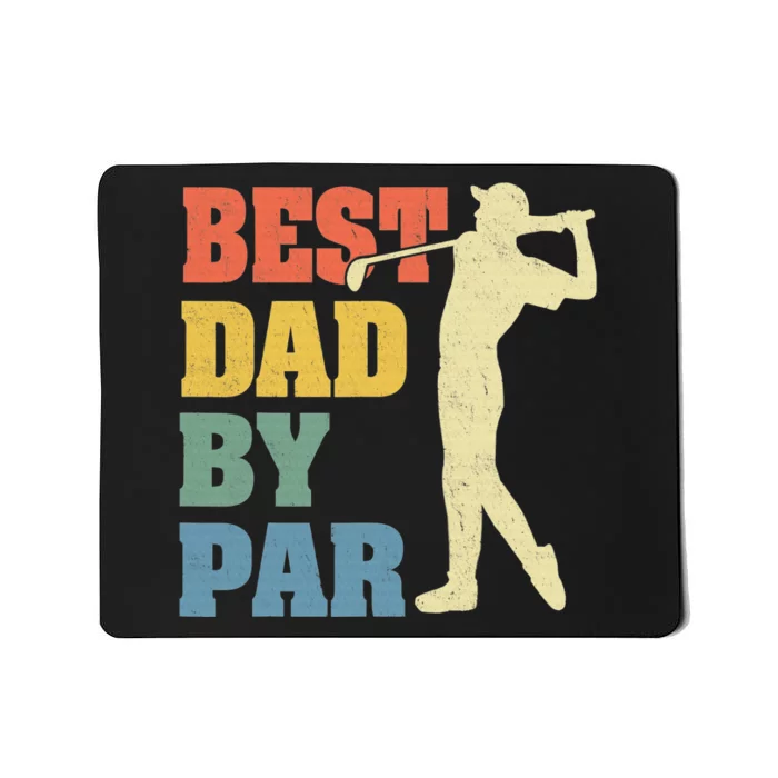 Best Dad By Par Golf American Us Flag Mousepad