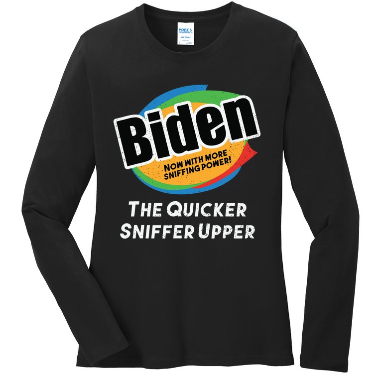 Biden, Dementia Biden, Sleepy Joe, Poopypants, Biden Chant Ladies Missy Fit Long Sleeve Shirt