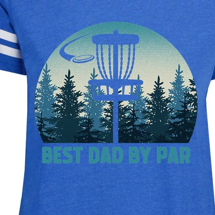 Best Dad By Par Family Golfer Golf Lover Golfing Enza Ladies Jersey Football T-Shirt