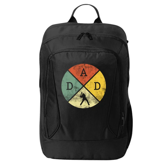 Baseball Dad Baseball Player Father Vintage Gift City Backpack