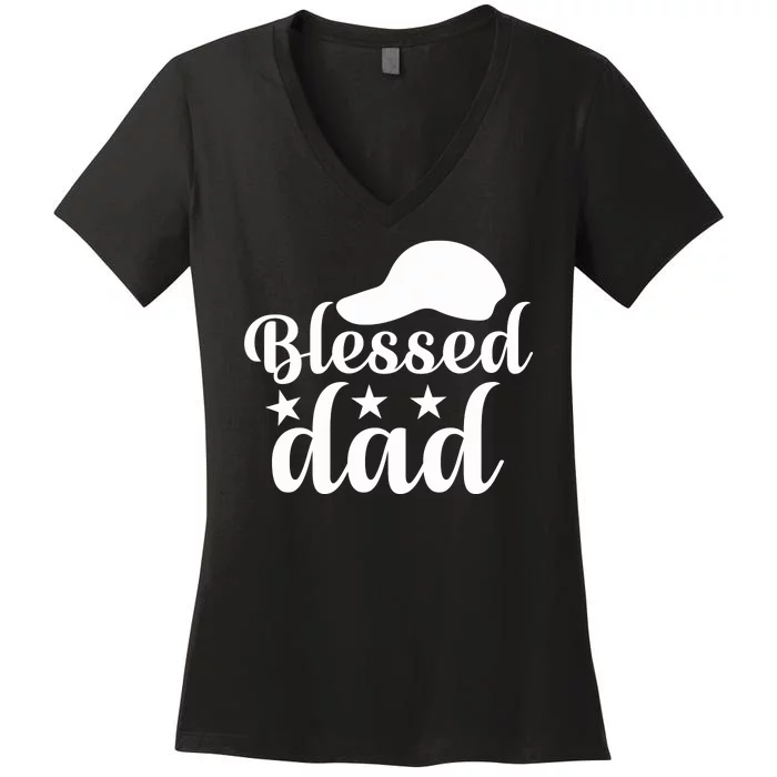 Blessed Dad Women's V-Neck T-Shirt