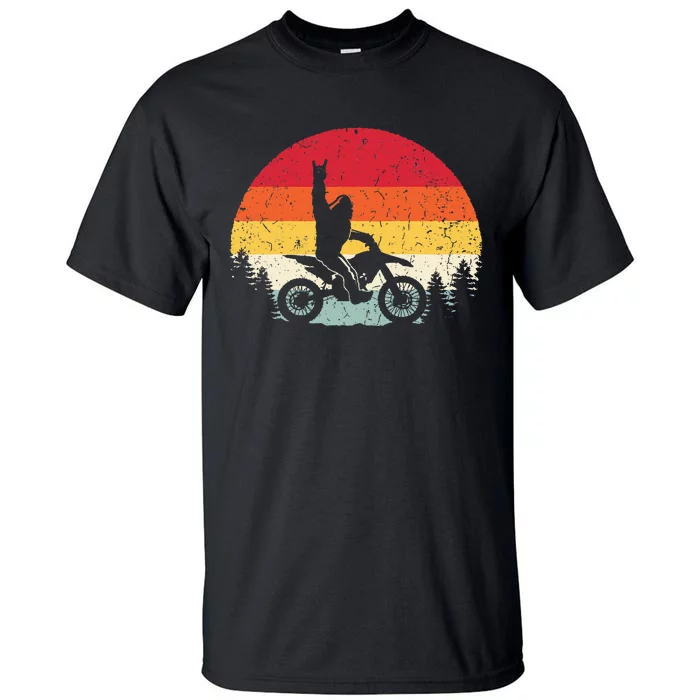 Bigfoot Dirt Bike Motocross Funny Sasquatch Enduro Vintage Tall T-Shirt