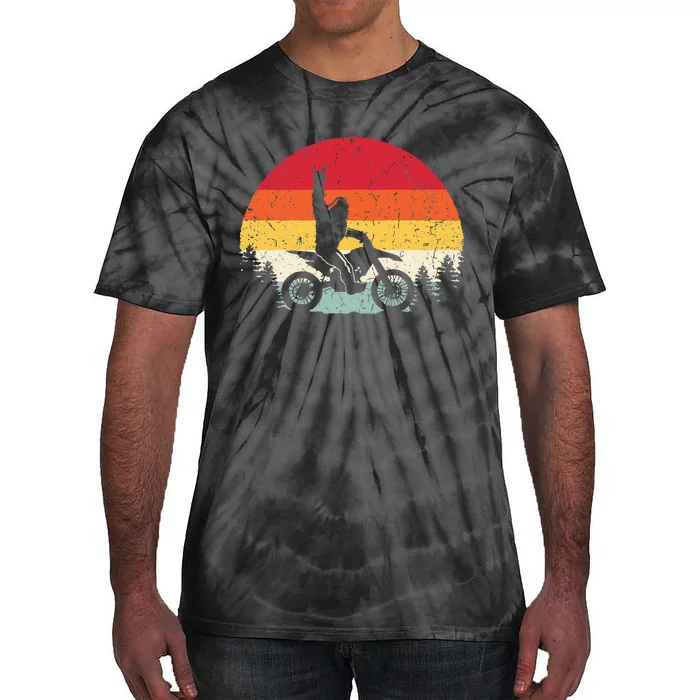 Bigfoot Dirt Bike Motocross Funny Sasquatch Enduro Vintage Tie-Dye T-Shirt