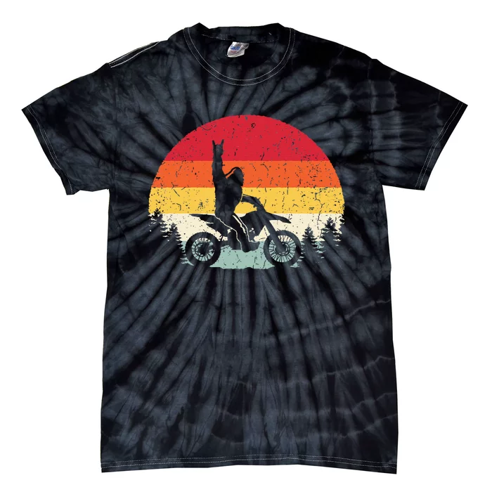 Bigfoot Dirt Bike Motocross Funny Sasquatch Enduro Vintage Tie-Dye T-Shirt