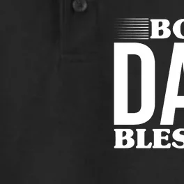 Boy Dad Blessed Dry Zone Grid Performance Polo