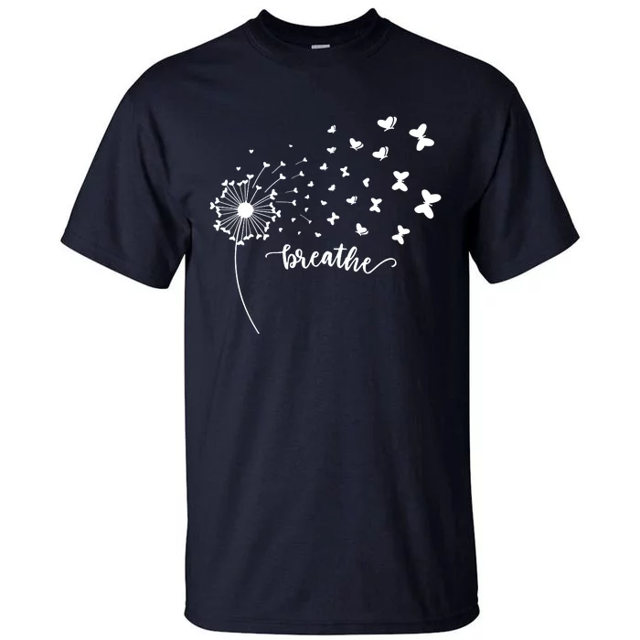 Breathe Dandelion Butterfly Tall T-Shirt