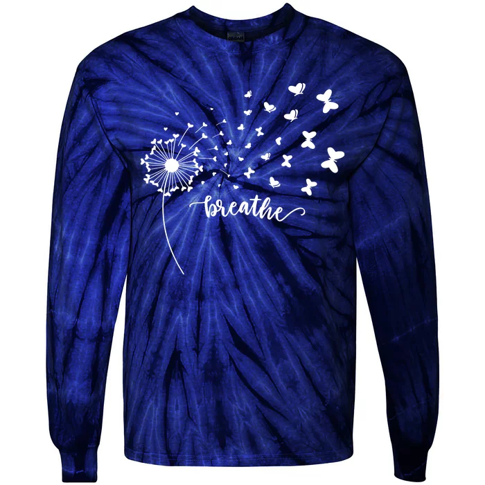 Breathe Dandelion Butterfly Tie-Dye Long Sleeve Shirt