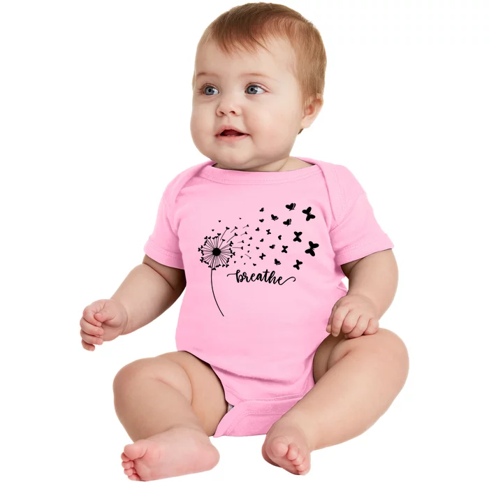 Breathe Dandelion Butterfly Baby Bodysuit