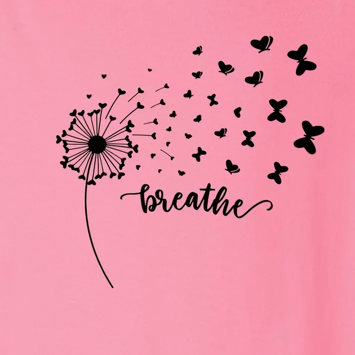 Breathe Dandelion Butterfly Toddler Long Sleeve Shirt