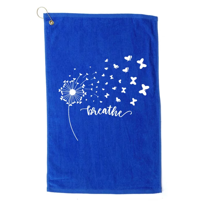 Breathe Dandelion Butterfly Platinum Collection Golf Towel