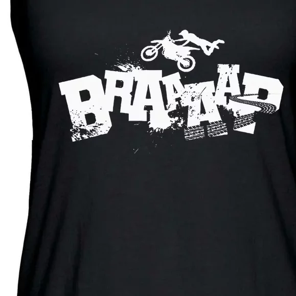 Braaap Dirt Biking Boy Dirt Bike Ladies Essential Flowy Tank