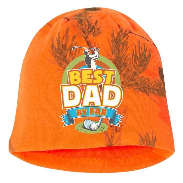 Best Dad By Par FatherS Day Golf Lover Gift Kati - Camo Knit Beanie