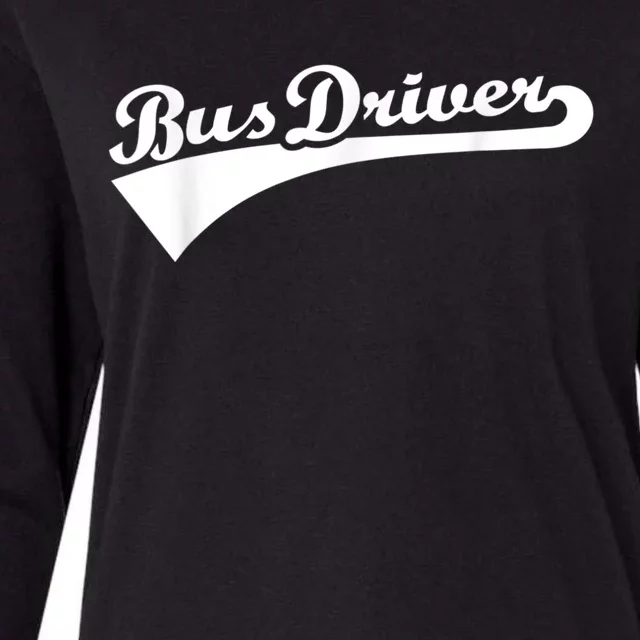 Bus Driver Womens Cotton Relaxed Long Sleeve T-Shirt