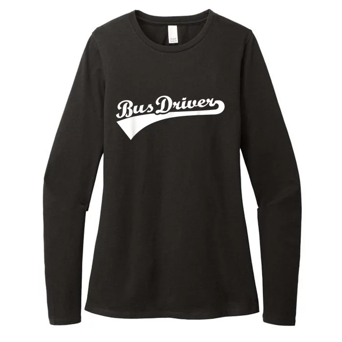 Bus Driver Womens CVC Long Sleeve Shirt