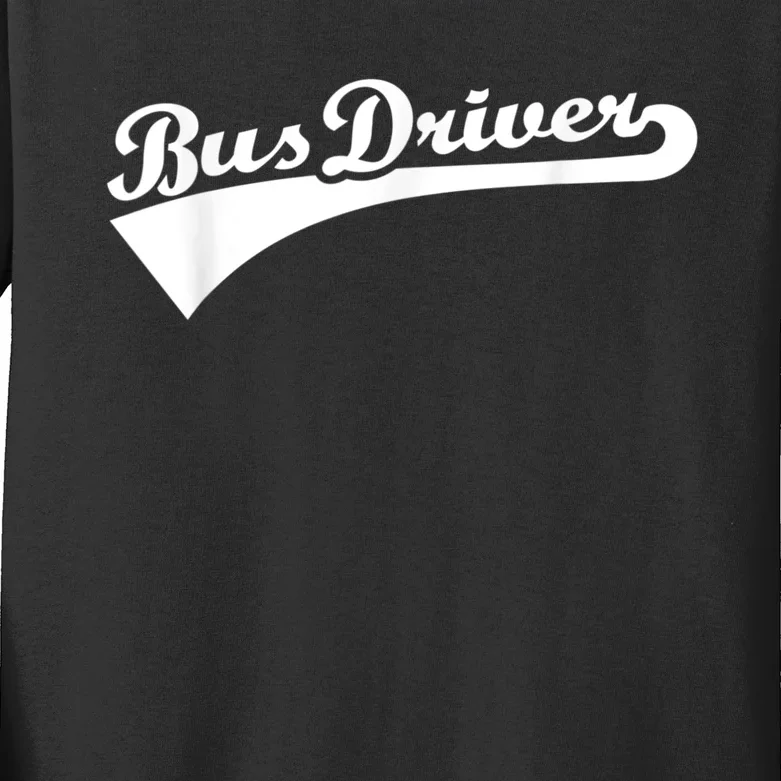 Bus Driver Kids Long Sleeve Shirt