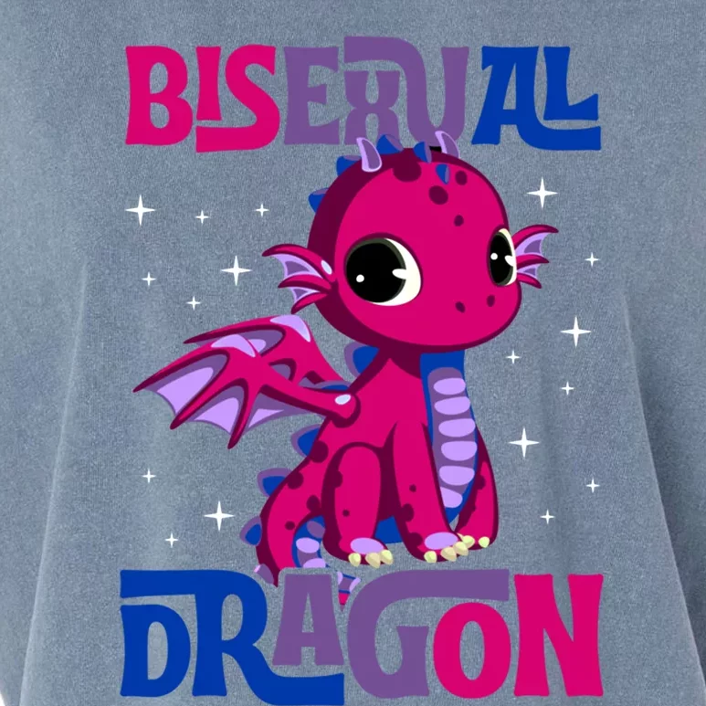 Bisexual Dragon Bi Pride Flag Stuff For Teens Rainbow Queer Gift Garment-Dyed Women's Muscle Tee