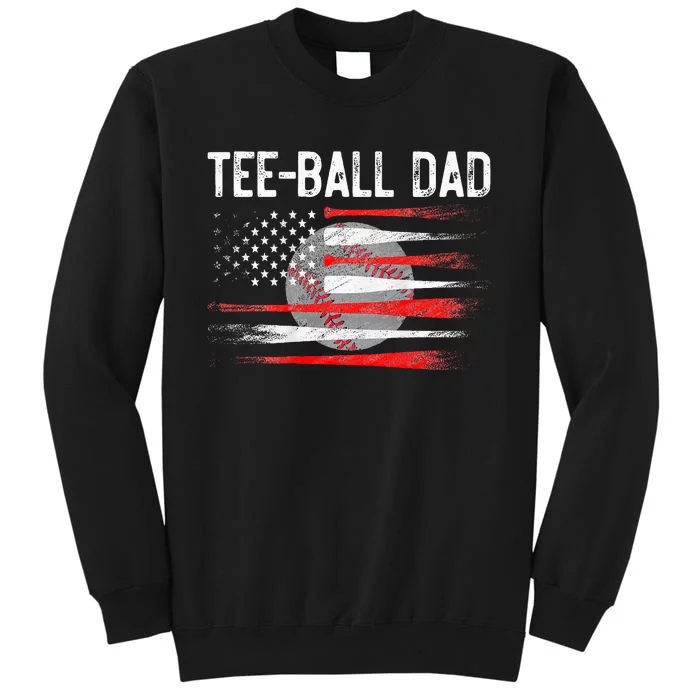 Ball Dad Baseball Dad T Ball Daddy Fathers Day On Back Sweatshirt