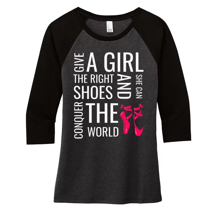 Ballet Dance Ballet Top Nutcracker Ballerina Women's Tri-Blend 3/4-Sleeve Raglan Shirt