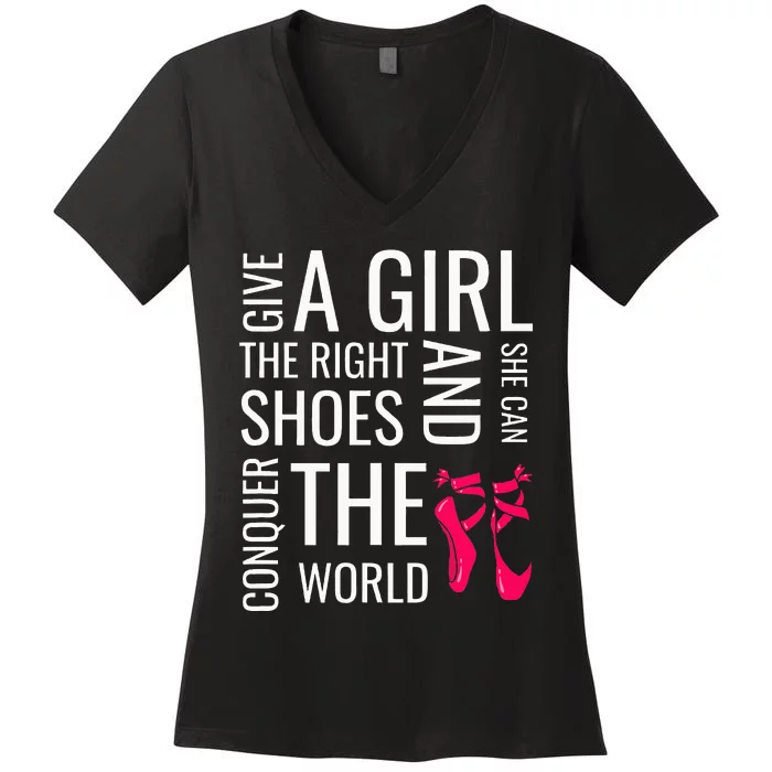 Ballet Dance Ballet Top Nutcracker Ballerina Women's V-Neck T-Shirt