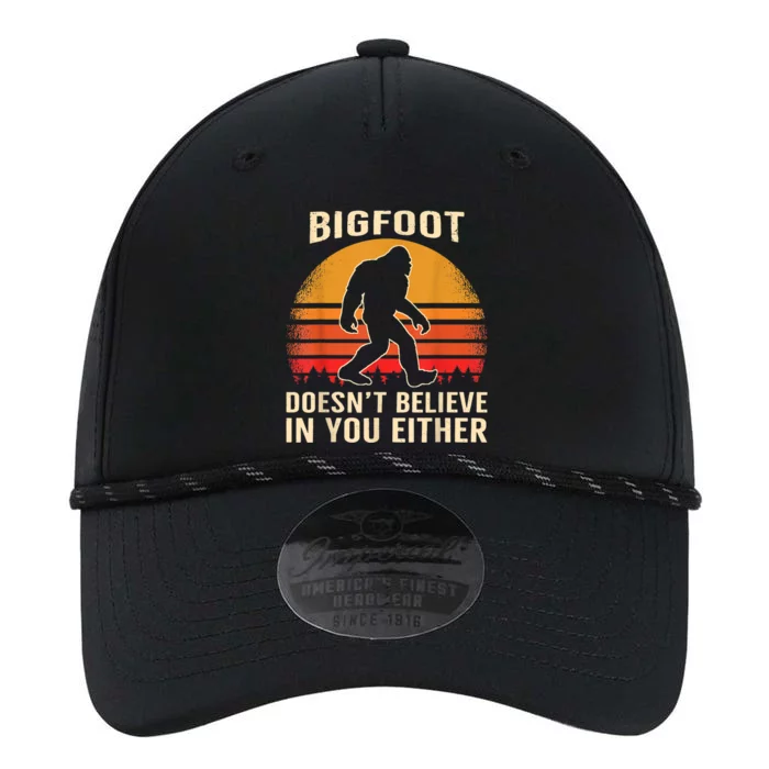 Bigfoot Doesnt Believe In You Either Bigfoot Sasquatch Retro Performance The Dyno Cap