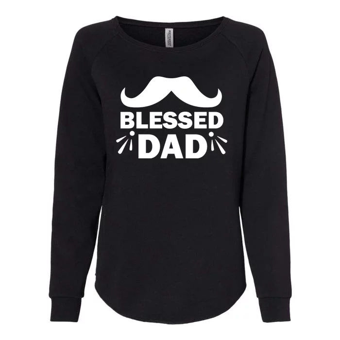 Blessed Dad Womens California Wash Sweatshirt