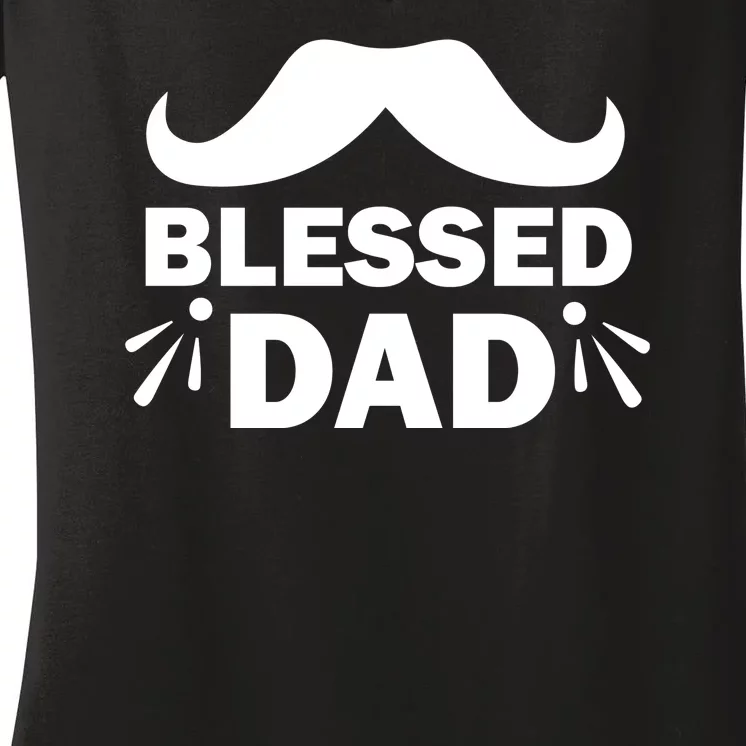 Blessed Dad Women's V-Neck T-Shirt