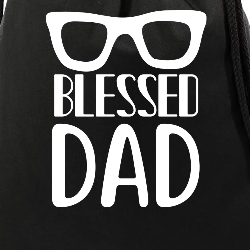 Blessed Dad Drawstring Bag