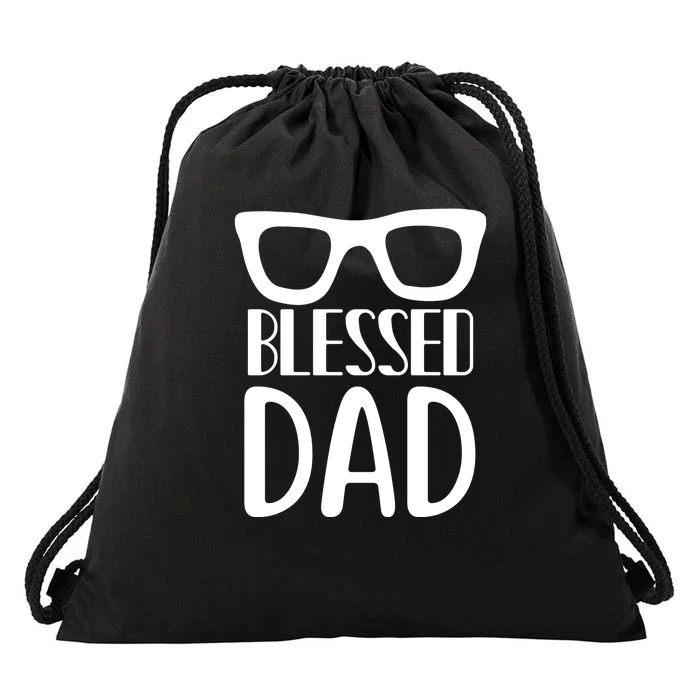 Blessed Dad Drawstring Bag