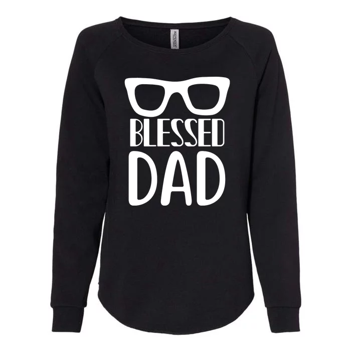 Blessed Dad Womens California Wash Sweatshirt