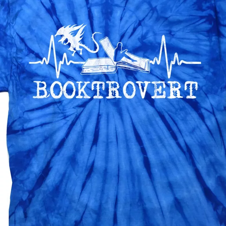 Booktrovert Dragons Book Lover Reading Great Gift Tie-Dye T-Shirt