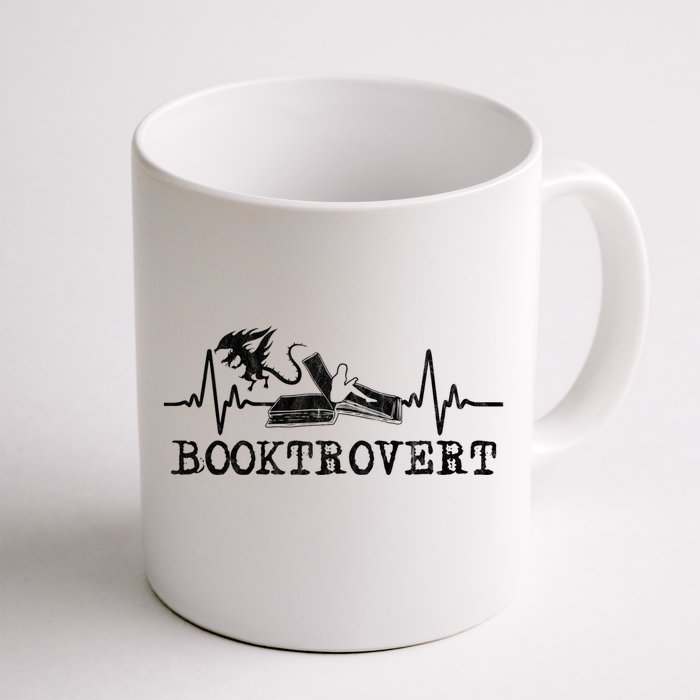 Booktrovert Dragons Book Lover Reading Great Gift Front & Back Coffee Mug