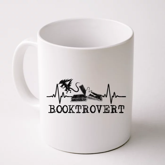 Booktrovert Dragons Book Lover Reading Great Gift Front & Back Coffee Mug