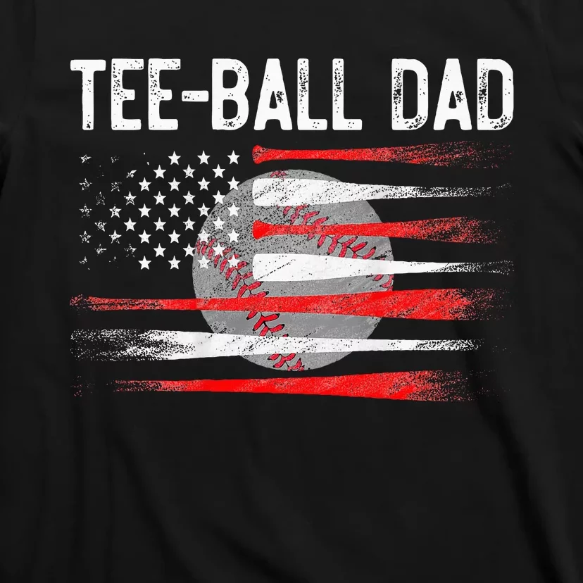 Ball Dad Baseball Dad T Ball Daddy Fathers Day T-Shirt