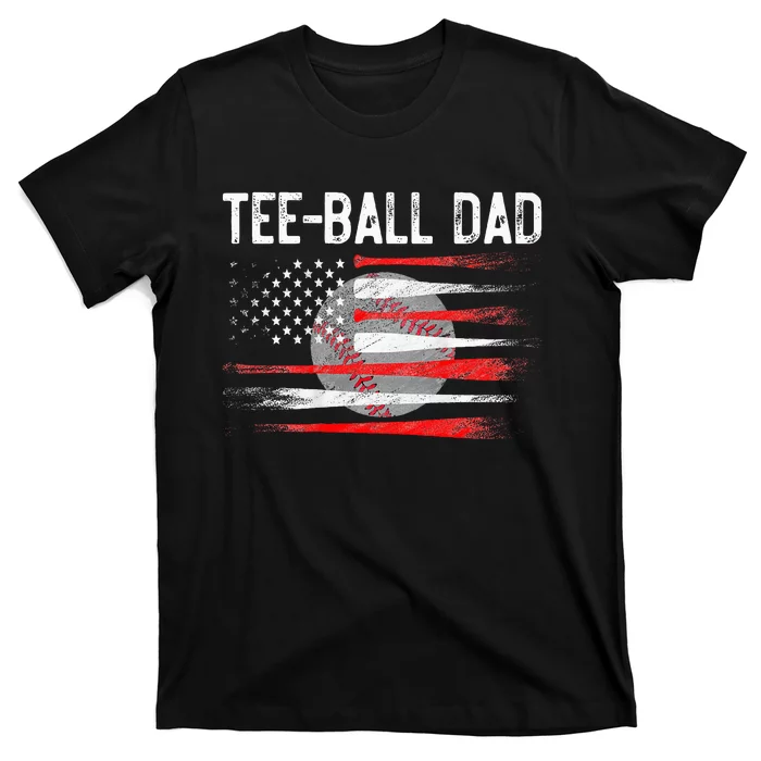 Ball Dad Baseball Dad T Ball Daddy Fathers Day T-Shirt