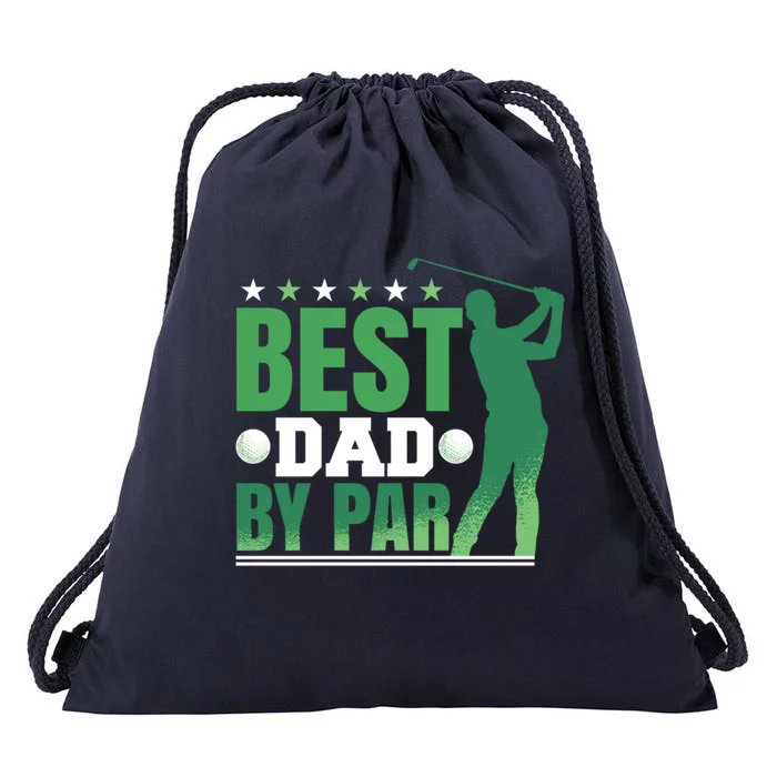 Best Dad By Par Gift Drawstring Bag