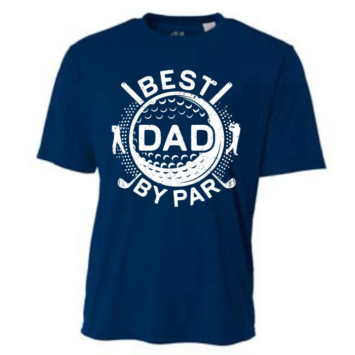 Best Dad By Par Golf Lover Father's Day Cooling Performance Crew T-Shirt