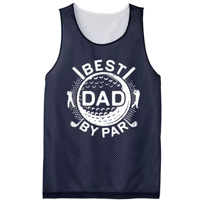 Best Dad By Par Golf Lover Father's Day Mesh Reversible Basketball Jersey Tank