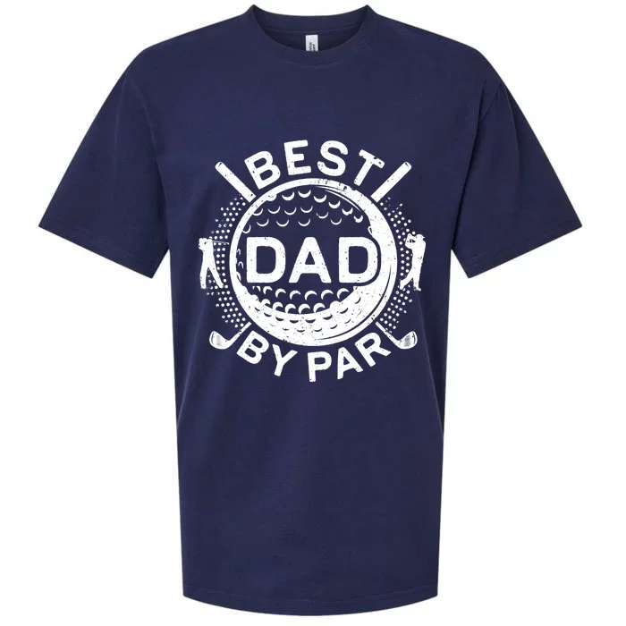 Best Dad By Par Golf Lover Father's Day Sueded Cloud Jersey T-Shirt