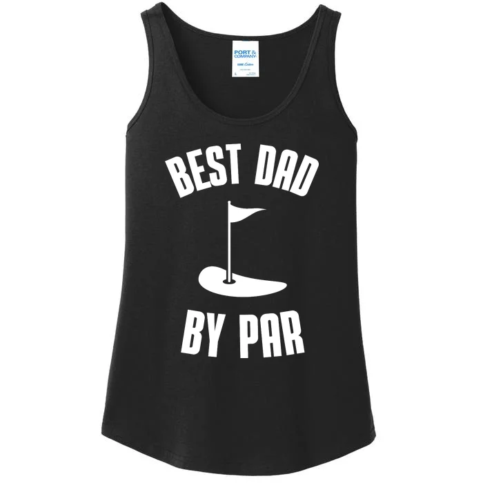 Best Dad By Par Funny Golf Ladies Essential Tank