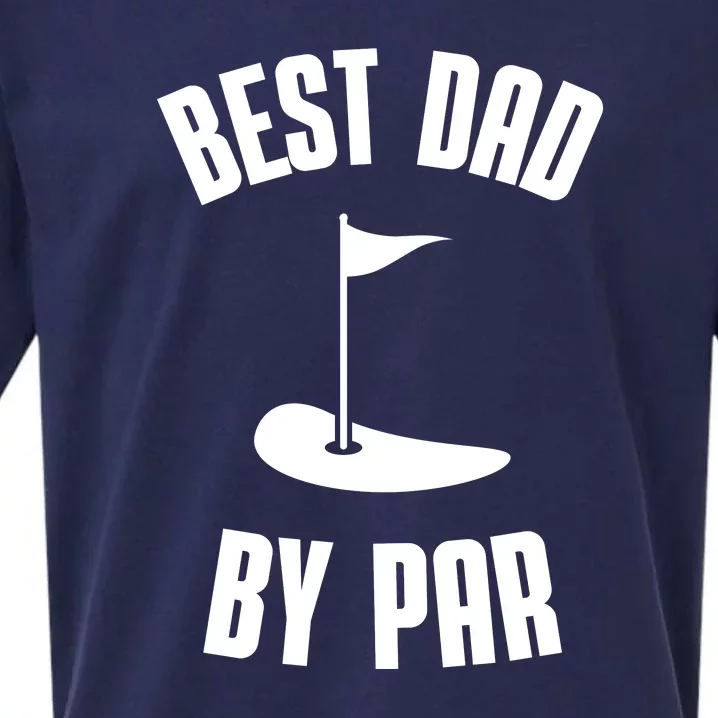 Best Dad By Par Funny Golf Sueded Cloud Jersey T-Shirt