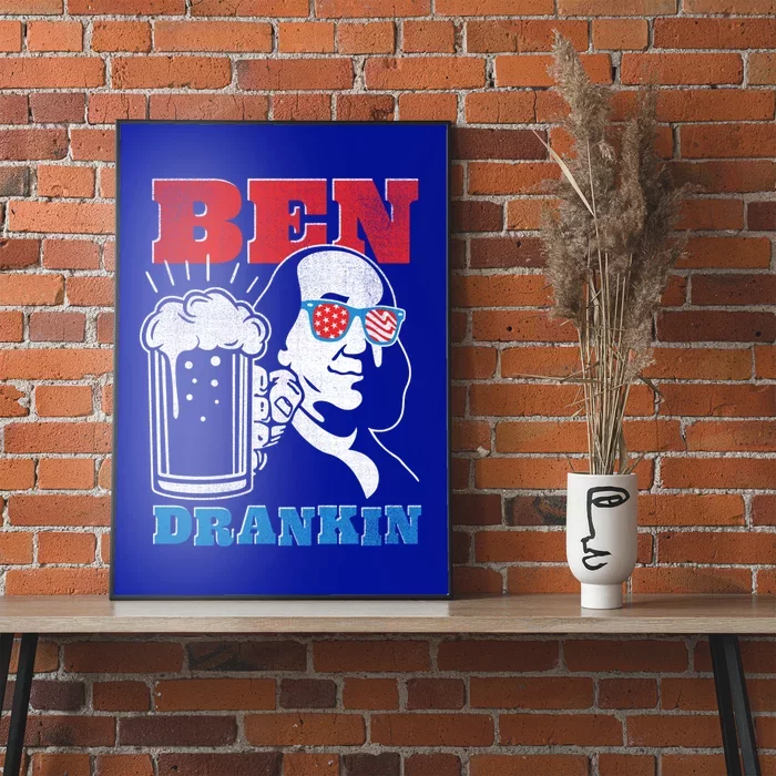 Ben Drankin Beer Mug Ben Franklin Patriotic Cute Gift Poster