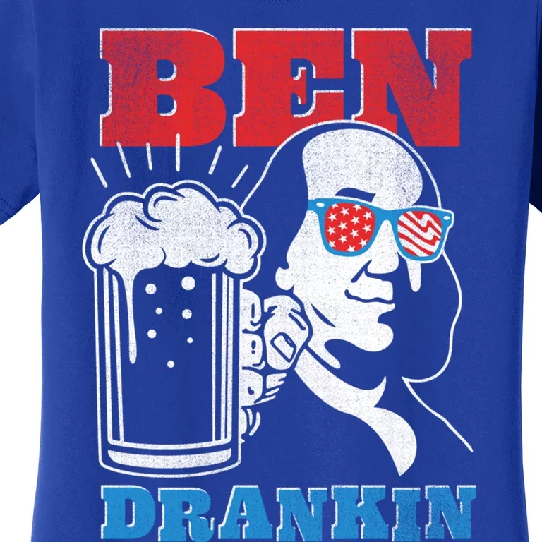 Ben Drankin Beer Mug Ben Franklin Patriotic Cute Gift Women's T-Shirt