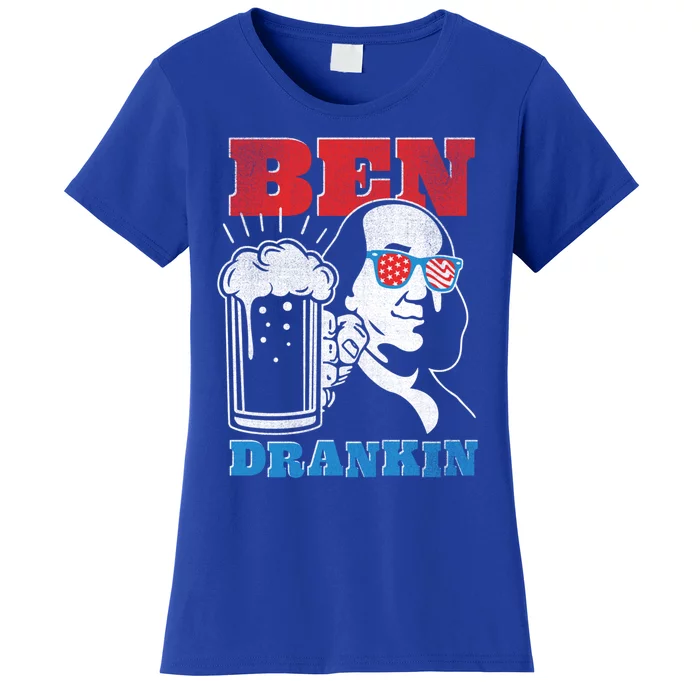 Ben Drankin Beer Mug Ben Franklin Patriotic Cute Gift Women's T-Shirt