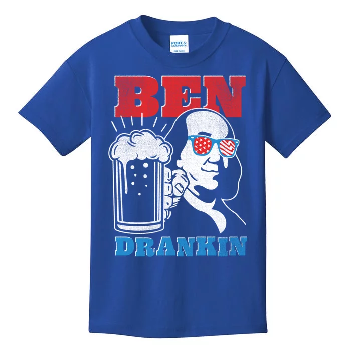 Ben Drankin Beer Mug Ben Franklin Patriotic Cute Gift Kids T-Shirt