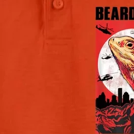 Bearded Dragon Beardzilla Funny Bearded Dragon Dry Zone Grid Performance Polo