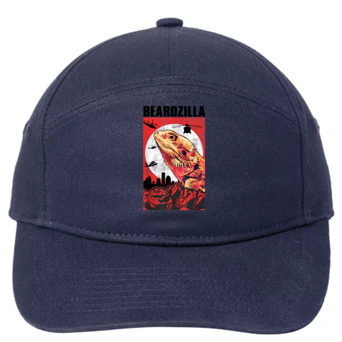 Bearded Dragon Beardzilla Funny Bearded Dragon 7-Panel Snapback Hat