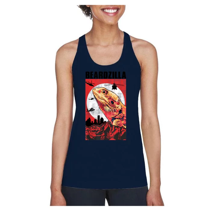 Bearded Dragon Beardzilla Funny Bearded Dragon Women's Racerback Tank