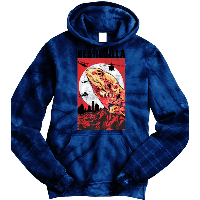 Bearded Dragon Beardzilla Funny Bearded Dragon Tie Dye Hoodie